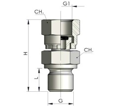 Адаптер SMB20-R1/2 манометра BSP 1/2' (1812M000)