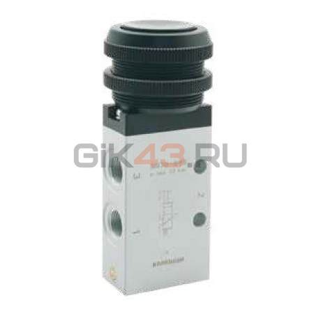 Пневмораспределитель 3N38-895 ручной черная кнопка 3/2-1/8