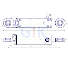 Гидроцилиндр ЦГ 63.30x250.11