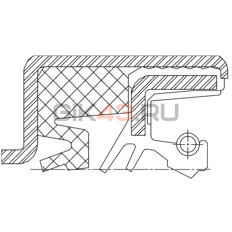 Сальник 47-65-16,5 CRS17 NBR+TPU