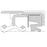 Сальник 46-65-21 CRS20 NBR+TPU