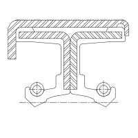 Сальник 49,225-68,072-12,7 DA2-H NBR