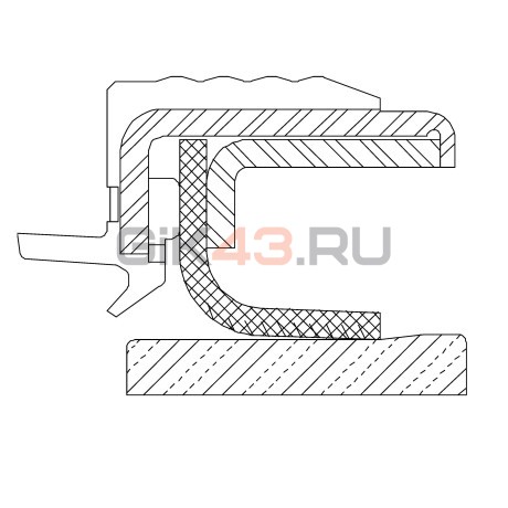 Сальник 97-115-12,5/15,7 PA16L2 VMQ