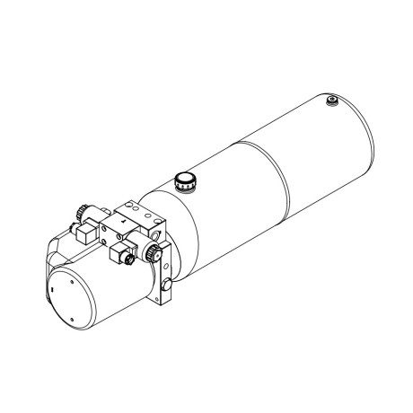 Гидростанция TDDL-00-2002-DC2-0220-00005 (24В 2,2Квт. насос 2,7см3, 18 МПа, бак 12л, ВЕ6 64 24В)