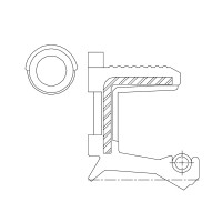 Сальник 45-74,5-12/14,5 TG1R NBR