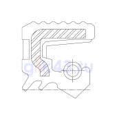 Сальник 57-76-9/16 TG2 NBR