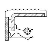 Сальник 130-150-13 TGK1L-BI FKM+ACM