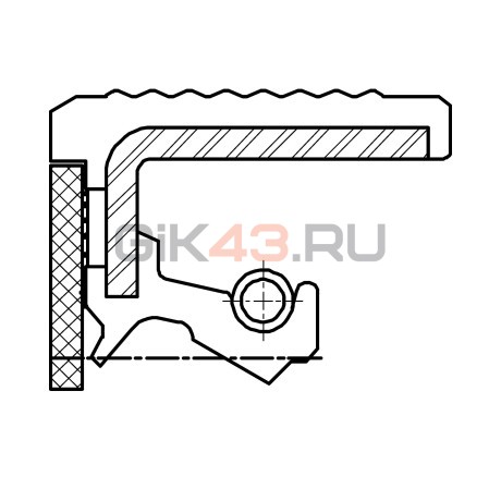 Сальник 130-150-13 TGK1L-BI FKM+ACM