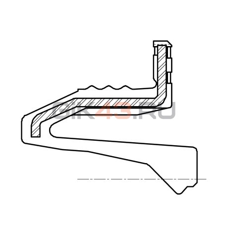 Сальник 22-35,3/42,3-10/13,4 VGJ10 NBR
