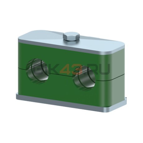 Крепление для трубы 3/4 (26,7 мм) двойное в сборе AZCFS26.7