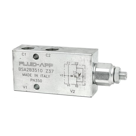 Клапан тормозной BSA2B3510 3/8'' односторонний
