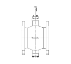 Кран шаровой сегментный CS-RU-RV025F1-10MM1M6P-Cv15-F07K14