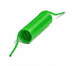 Трубка PAS108V75 PA12 спиральная 10/8 зелёная L= 7,5 Lраб. 3,75 м