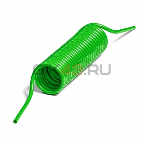 Трубка PAS86V75 PA12 спиральная 8/6 зелёная L= 15 Lраб. 7,5 м