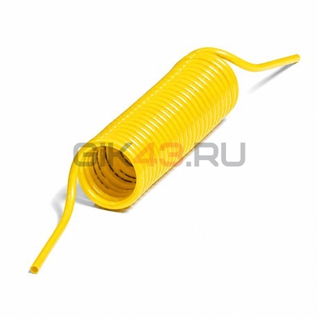 Трубка PAS86G15 PA12 спиральная 8/6 жёлтая L= 15 Lраб. 7,5 м Трубка PAS86G15 PA12 спиральная 8/6 жёлтая L= 15 Lраб. 7,5 м