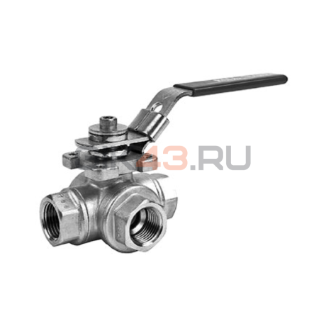 Трёхходовой шаровой кран YB-3WAYL-316-PPM-040