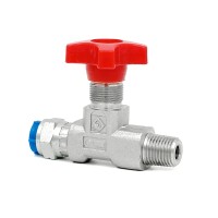 Кран манометра EM001L BSP 1/4' прямой