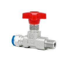 Кран манометра EM001L BSP 1/4' прямой