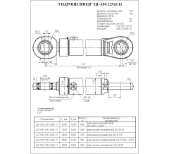 Гидроцилиндр ЦГ 180.125x1800.11