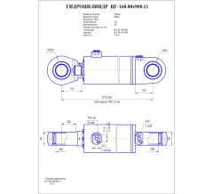 Гидроцилиндр ЦГ 160.80x900.11