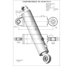 Гидроцилиндр ЦГ 160.80x710.11