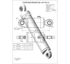 Гидроцилиндр ЦГ 160.70x360.11