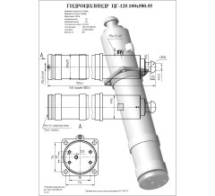 Гидроцилиндр ЦГ 125.100x580.55