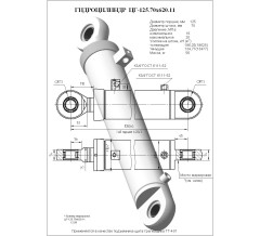 Гидроцилиндр ЦГ 125.70x620.11
