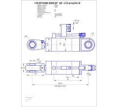 Гидроцилиндр ЦГ 125.63x630.18
