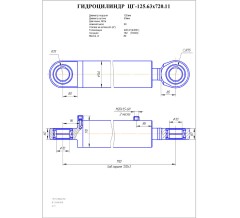 Гидроцилиндр ЦГ 125.63x720.11