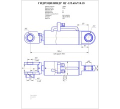 Гидроцилиндр ЦГ 125.60x710.18