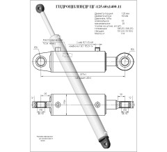 Гидроцилиндр ЦГ 125.60x1400.11