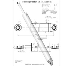 Гидроцилиндр ЦГ 125.56x1400.11