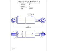 Гидроцилиндр ЦГ 125.50x400.11