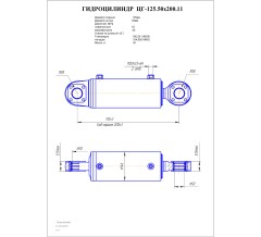 Гидроцилиндр ЦГ 125.50x200.11