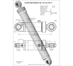 Гидроцилиндр ЦГ 110.56x700.11