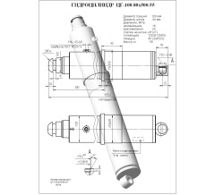 Гидроцилиндр ЦГ 100.80x500.55