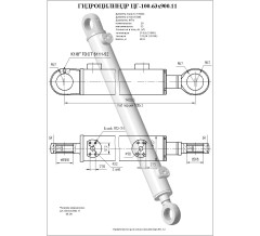 Гидроцилиндр ЦГ 100.63x900.11