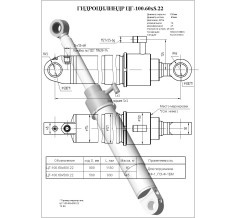 Гидроцилиндр ЦГ 100.60x500.22