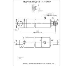 Гидроцилиндр ЦГ-100.50*250.17