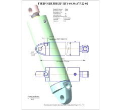 Гидроцилиндр ЦГ1-60.30x175.22-02 (980А.01.13.400)