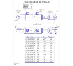 Гидроцилиндр ЦГ 50.30x320.01