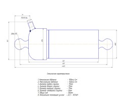 Гидроцилиндр ГАЗ 3507-01-8603010 (4-х штоковый)