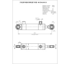 Гидроцилиндр ЕЦГ-40.20х160.11