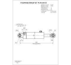 Гидроцилиндр ЦГ-70.35х160.22