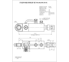 Гидроцилиндр ЦГ-80.40х100.18.01