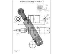 Гидроцилиндр ЦГ-80.40х123.04-01
