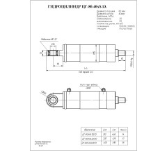 Гидроцилиндр ЦГ-80.40х150.13