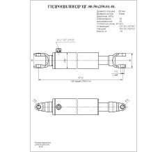 Гидроцилиндр ЦГ-80.50х250.01-01