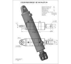 Гидроцилиндр ЦГ-80.50х255.38